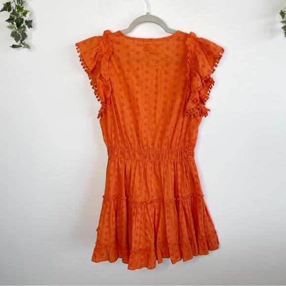 SAYLOR Shailene Mini Dress in Tangerine Size Medium - Picture 6 of 7
